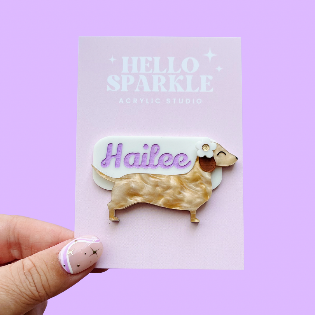 Dachshund Name Badge