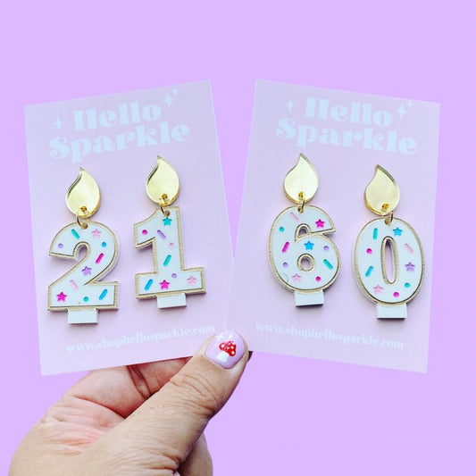 Birthday Candle Dangles *CUSTOM NUMBER*