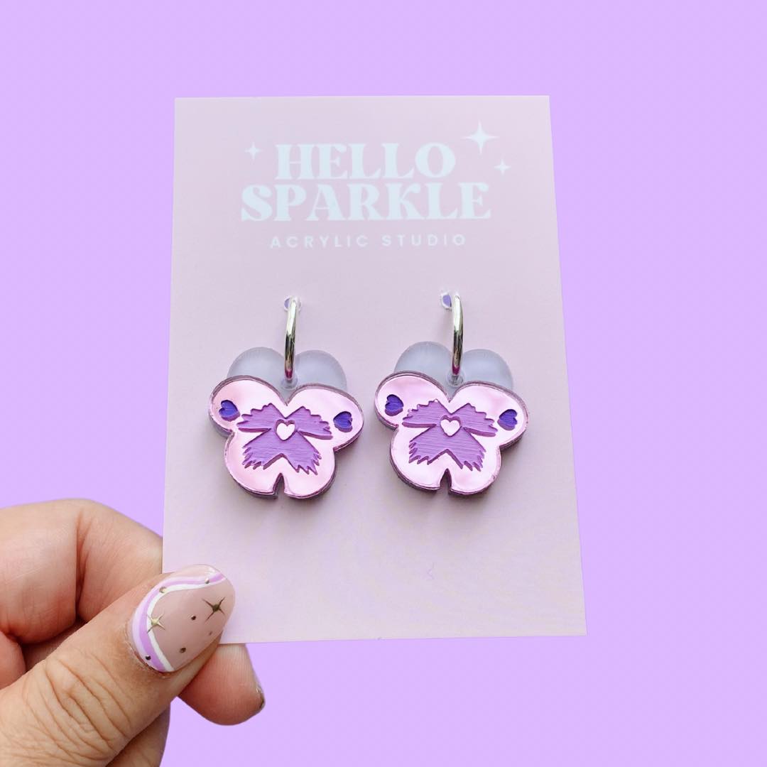 Pansy Dangles- PURPLE