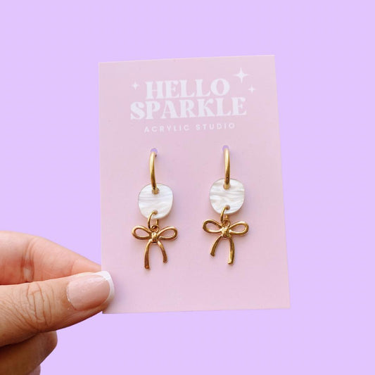 Mini Bow Hoops