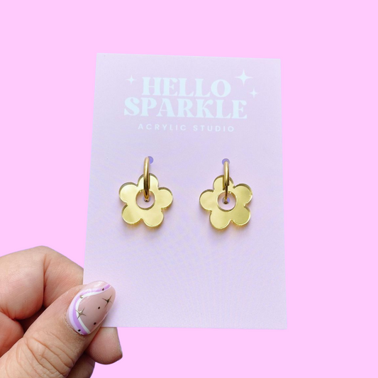 Mini Flower Dangles- GOLD