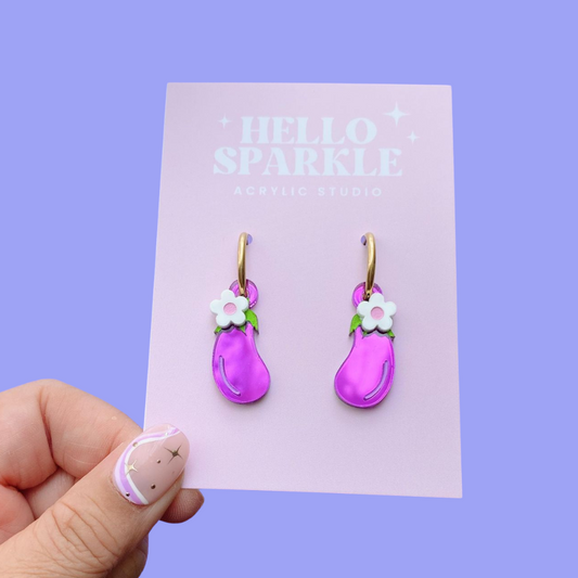 Eggplant Dangles